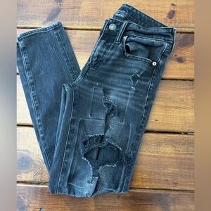 American eagle Black Ripped Skinny Jeans